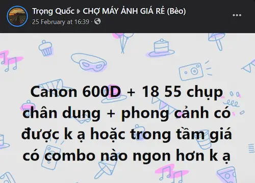 mua bán máy ảnh cũ trên mạng